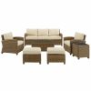 Seating Crosley | Crosley Bradenton 7Pc Outdoor Wicker Sofa Set Home Seating