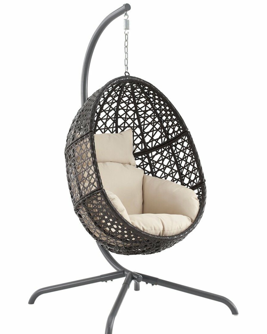 Seating Crosley | Crosley Calliope Indoor/Outdoor Wicker Hanging Egg Chair Home Seating