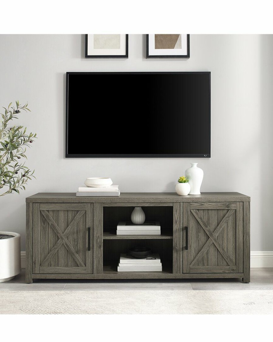 Tv Stands & Consoles Crosley | Crosley Furniture Gordon 58In Low-Profile Tv Stand Home Tv Stands & Consoles