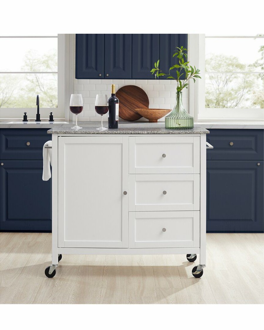 Sideboards & Credenzas Crosley | Crosley Soren Granite Top Kitchen Island/Cart Home Sideboards & Credenzas