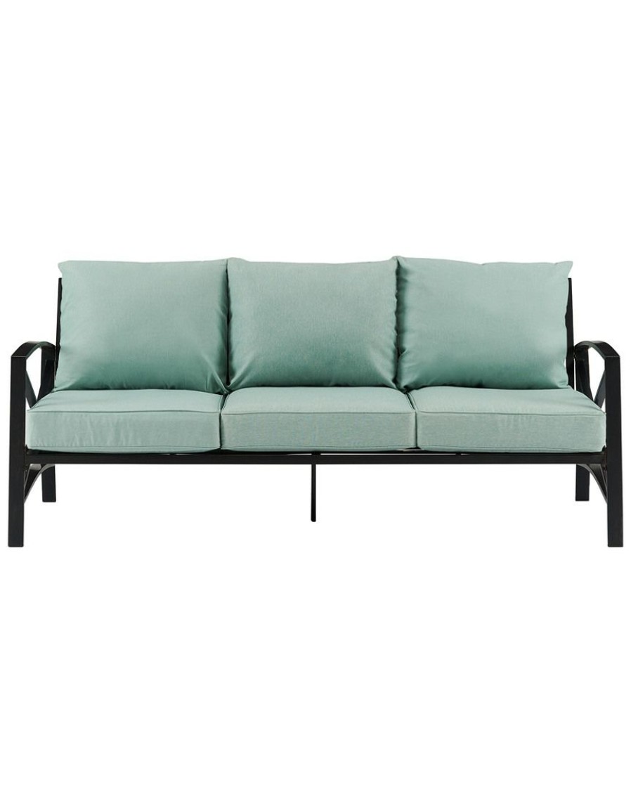 Seating Crosley | Crosley Kaplan Outdoor Metal Sofa Home Seating