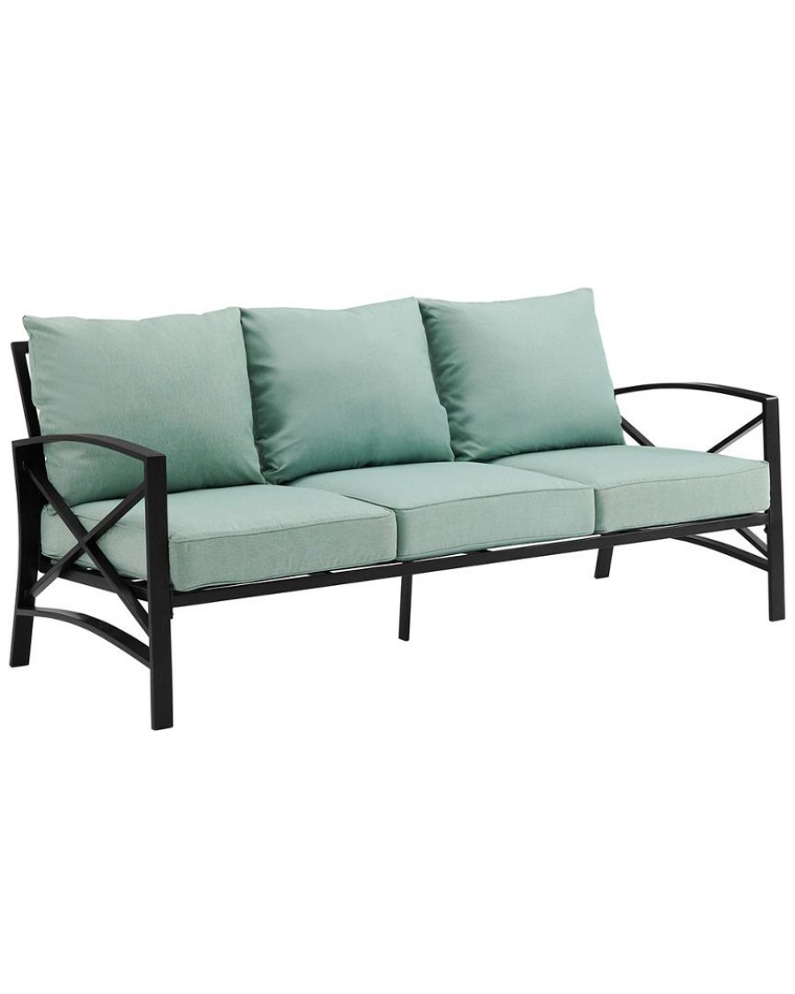 Seating Crosley | Crosley Kaplan Outdoor Metal Sofa Home Seating