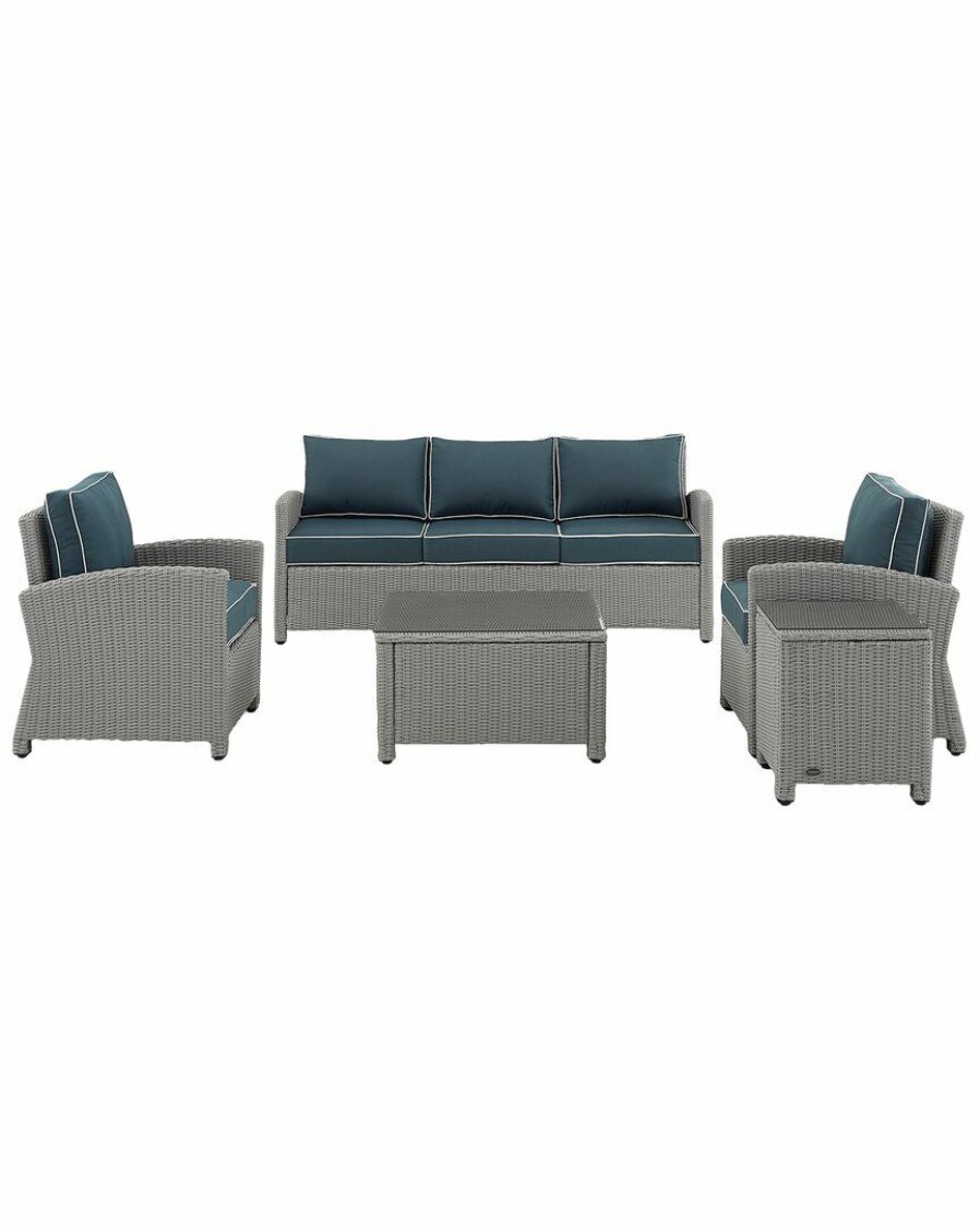 Seating Crosley | Crosley Bradenton 5Pc Outdoor Wicker Sofa Set Home Seating