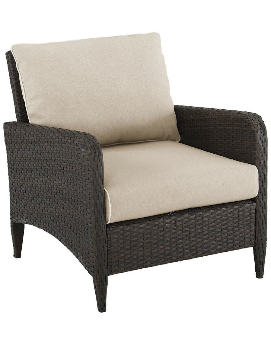 Seating Crosley | Crosley Kiawah Outdoor Wicker Arm Chair Home Seating