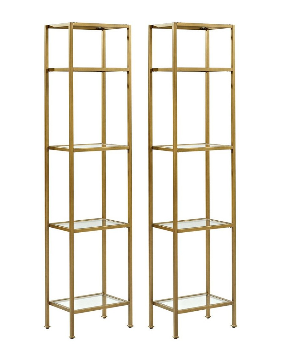 Bookcases & Shelving Crosley | Crosley Aimee 2Pc 73In Etagere Set Home Bookcases & Shelving