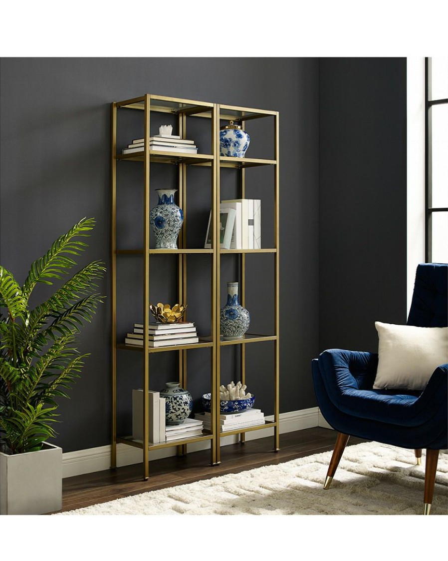 Bookcases & Shelving Crosley | Crosley Aimee 2Pc 73In Etagere Set Home Bookcases & Shelving