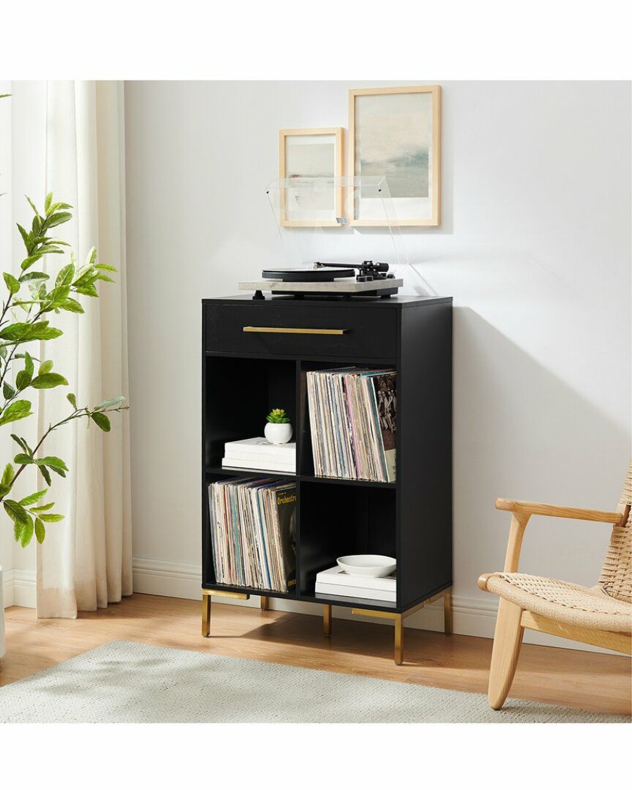 Tv Stands & Consoles Crosley | Crosley Juno Record Storage Cube Bookcase Home Tv Stands & Consoles