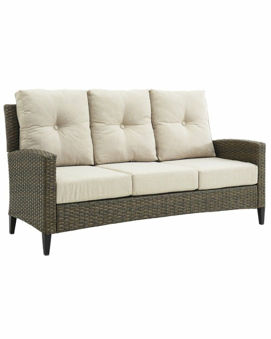 Seating Crosley | Crosley Rockport Outdoor Wicker High Back Sofa Home Seating