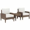 Seating Crosley | Crosley Capella 3Pc Outdoor Wicker Chair Set Home Seating