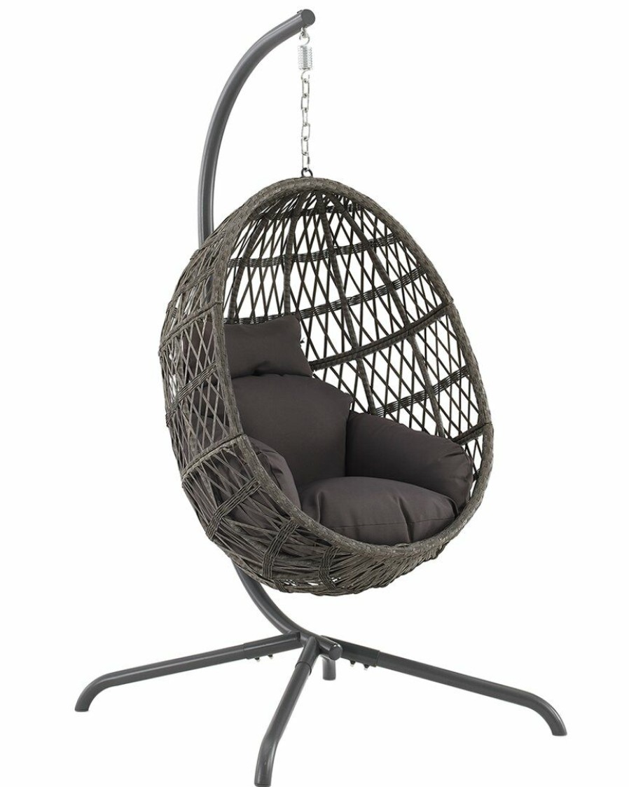 Seating Crosley | Crosley Tess Indoor/Outdoor Wicker Hanging Egg Chair Home Seating