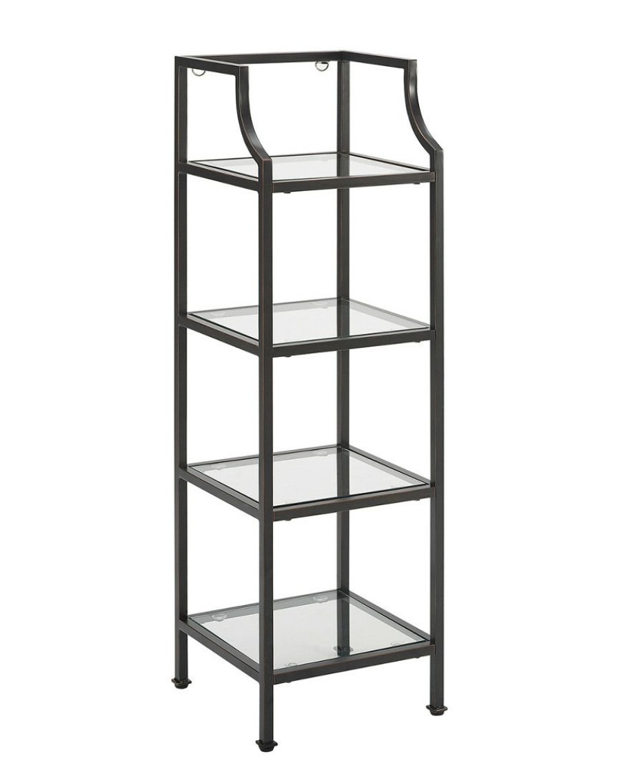 Bookcases & Shelving Crosley | Crosley Aimee Short Etagere Home Bookcases & Shelving