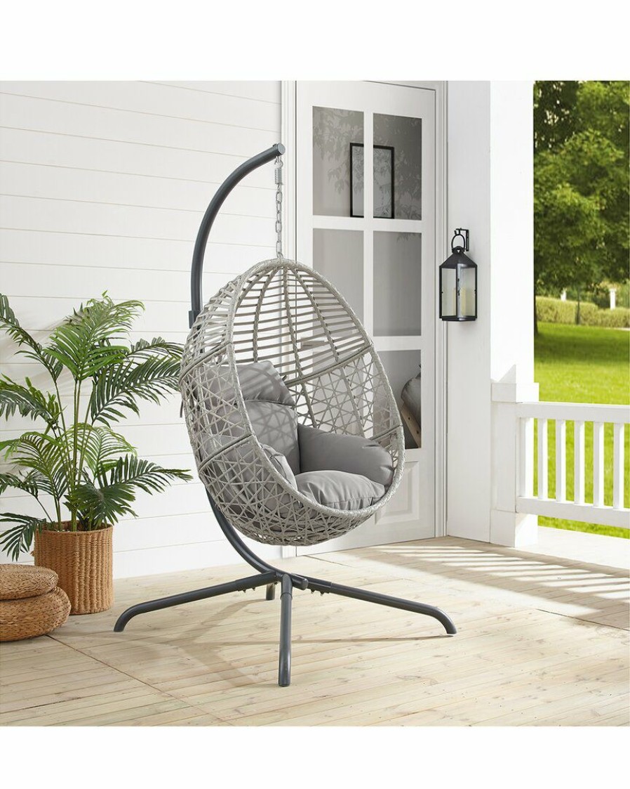 Seating Crosley | Crosley Lorelei Indoor/Outdoor Wicker Hanging Egg Chair Home Seating