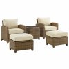 Seating Crosley | Crosley Bradenton 5Pc Outdoor Wicker Chair Set Home Seating