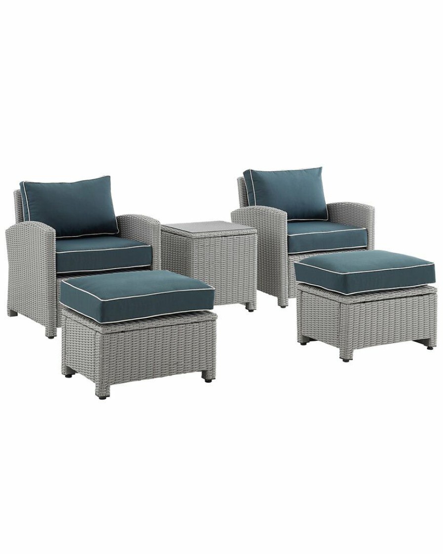 Seating Crosley | Crosley Bradenton 5Pc Outdoor Wicker Chair Set Home Seating