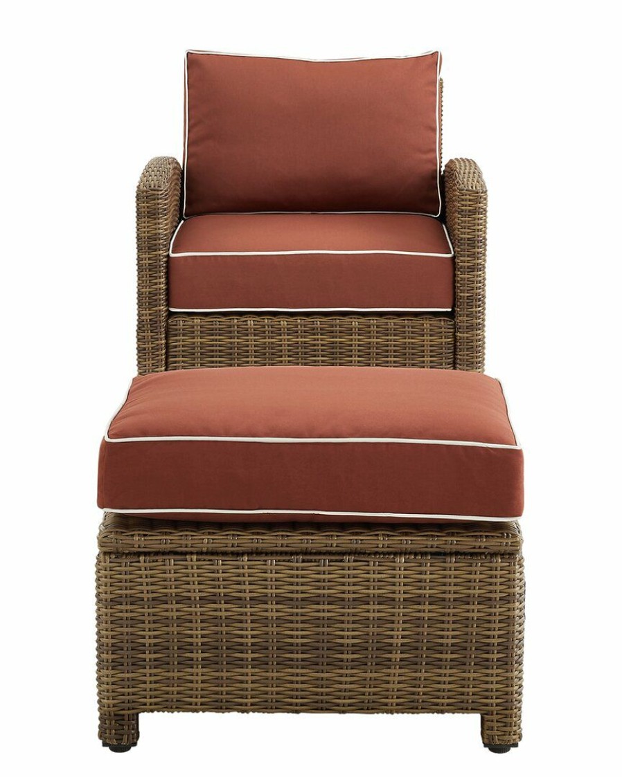 Seating Crosley | Crosley Bradenton 2Pc Outdoor Wicker Chair Set Home Seating