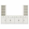 Tv Stands & Consoles Crosley | Crosley Furniture Tara 3Pc Sideboard And Bookcase Set Home Tv Stands & Consoles