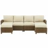 Seating Crosley | Crosley Bradenton 4Pc Outdoor Wicker Sectional Set Home Seating