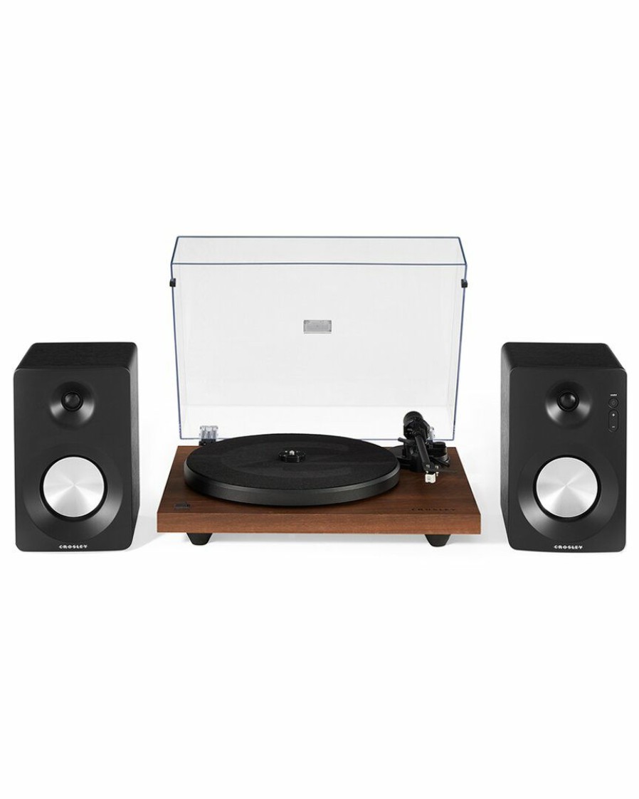 Smart Home Devices Crosley | Crosley Radio Walnut Kt6101 Turntable And Speaker Kit Home Smart Home Devices