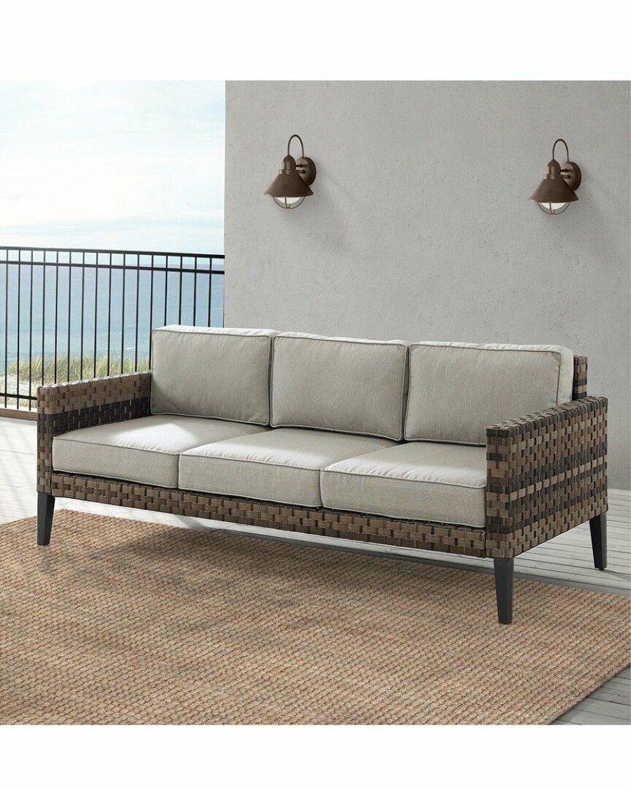 Seating Crosley | Crosley Furniture Prescott Outdoor Wicker Sofa Home Seating