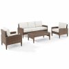 Seating Crosley | Crosley Capella Outdoor Wicker 4Pc Sofa Set Home Seating