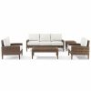 Seating Crosley | Crosley Capella 5Pc Outdoor Wicker Sofa Set Home Seating