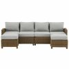 Seating Crosley | Crosley Bradenton 4Pc Outdoor Wicker Sectional Set Home Seating