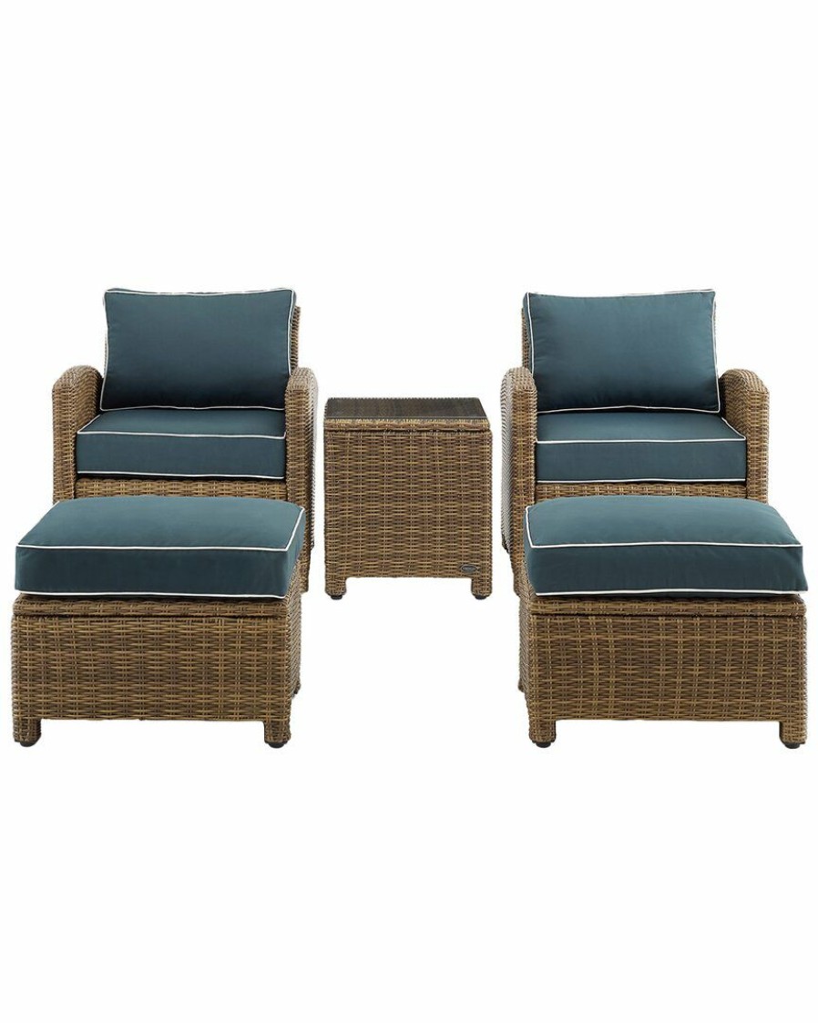 Seating Crosley | Crosley Bradenton 5Pc Outdoor Wicker Chair Set Home Seating