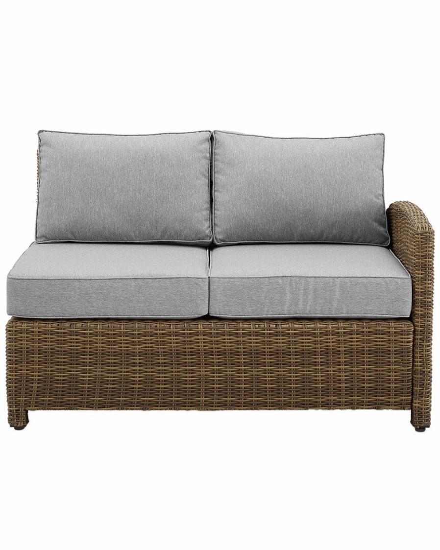 Seating Crosley | Crosley Bradenton Outdoor Wicker Sectional Right Side Loveseat Home Seating