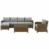 Seating Crosley | Crosley Bradenton 5Pc Outdoor Wicker Sectional Set Home Seating