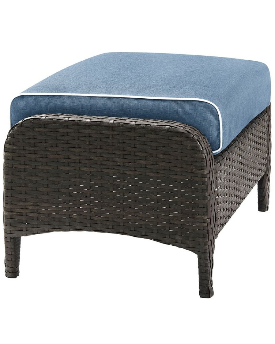 Seating Crosley | Crosley Kiawah Outdoor Wicker Ottoman Home Seating